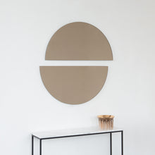 Set of 2 Luna™ Round Half-Moon Bronze Tinted Minimalist Frameless Mirrors