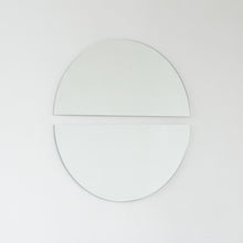 Set of 2 Luna™ Round Half-Moon Minimalist Frameless Corner Mirrors