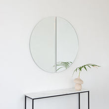 Set of 2 Luna™ Round Half-Moon Minimalist Frameless Corner Mirrors