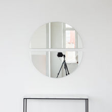 Set of 2 Luna™ Round Half-Moon Minimalist Frameless Corner Mirrors