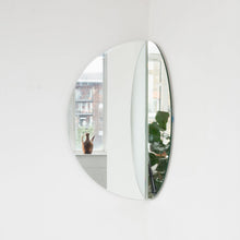 Set of 2 Luna™ Round Half-Moon Modern Frameless Mirrors with a Floating Effect