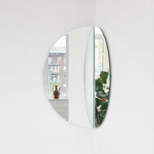 Set of 2 Luna™ Round Half-Moon Minimalist Frameless Corner Mirrors