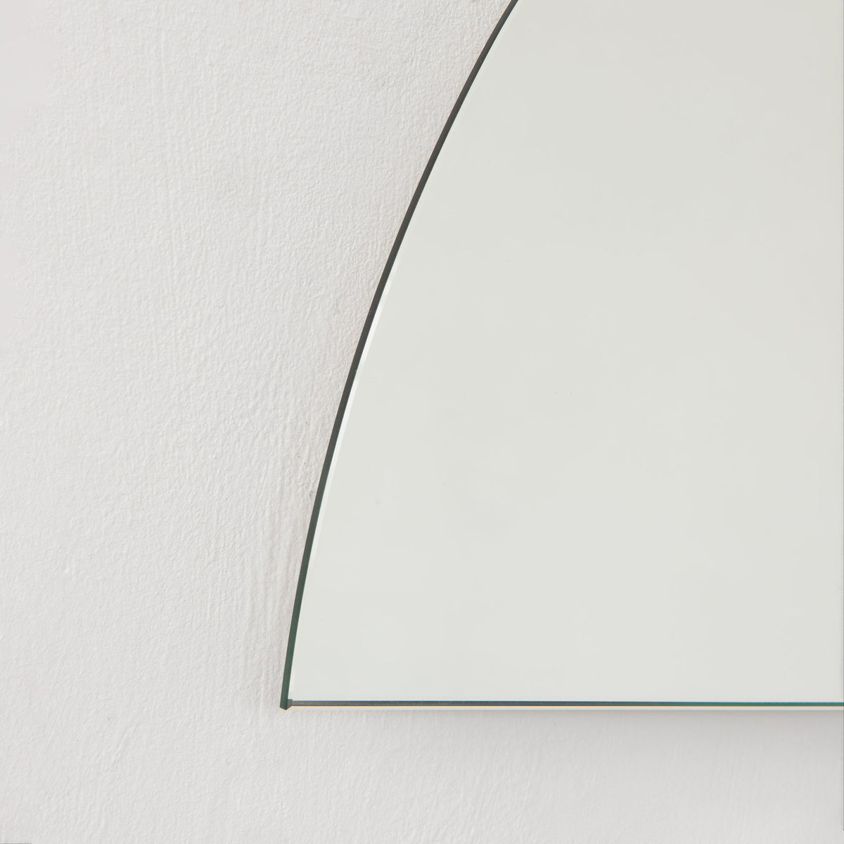 Set of 2 Luna™ Round Half-Moon Modern Frameless Mirrors with a Floating Effect