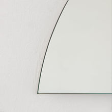 Set of 2 Luna™ Round Half-Moon Modern Frameless Mirrors with a Floating Effect