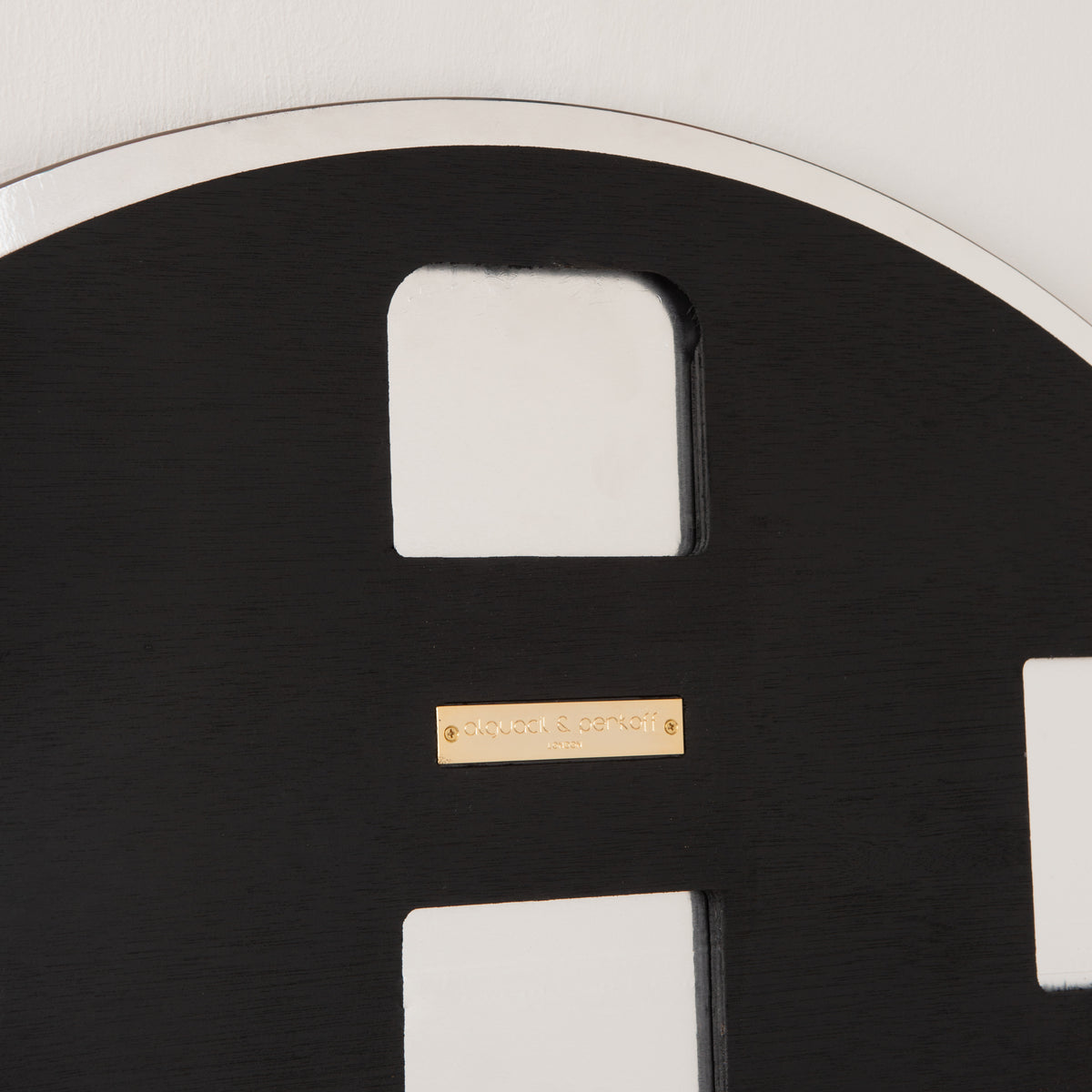 Set of 2 Luna™ Round Half-Moon Pieces Mixed Tint Bronze + Rose Gold Contemporary Frameless Mirrors