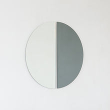 Set of 2 Luna™ Half-Moon Black + Std. Silver Tinted Contemporary Frameless Mirrors