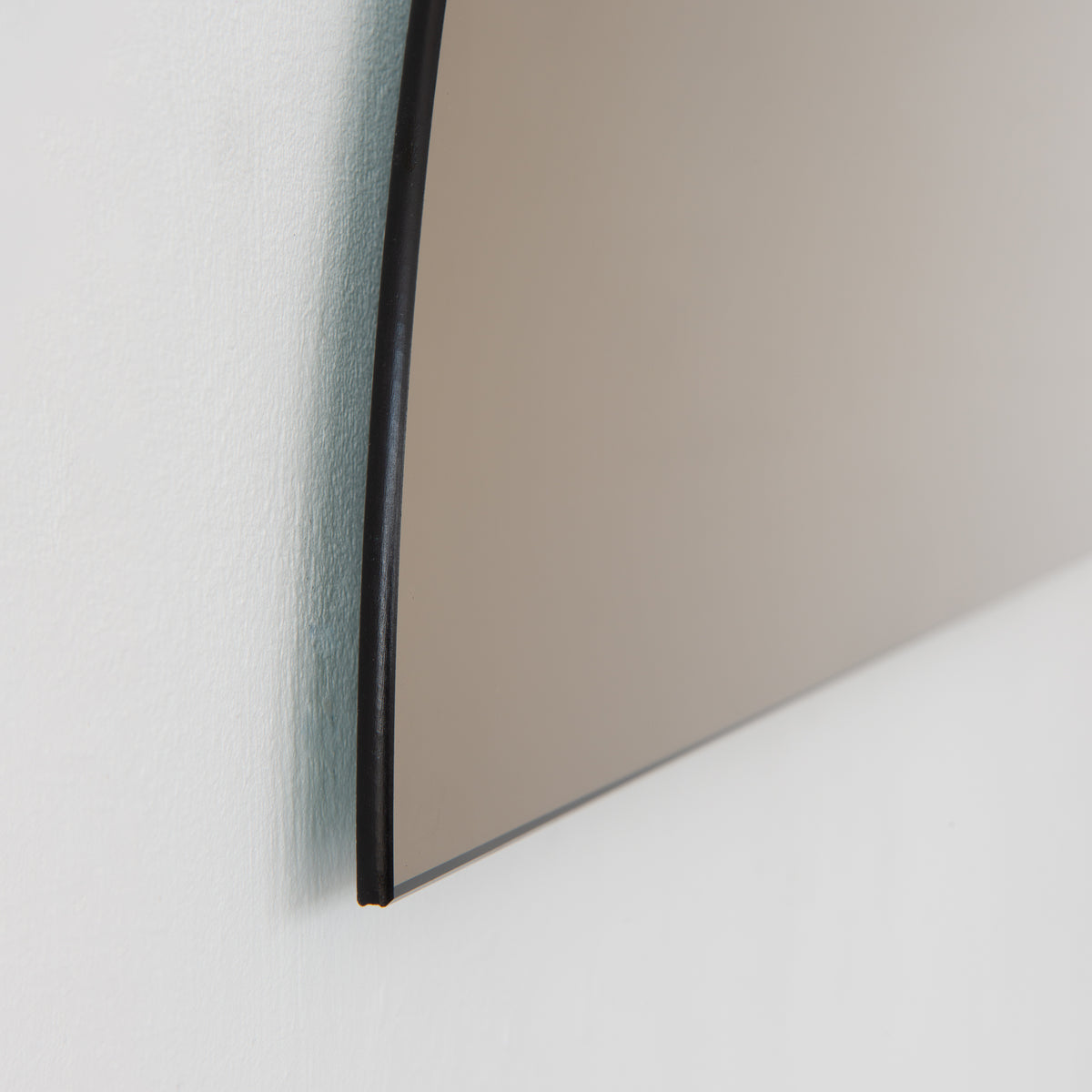Set of 2 Luna™ Round Half-Moon Bronze + Std. Silver Tinted Minimalist Frameless Mirrors
