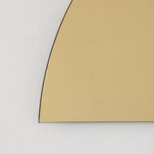 Set of 2 Luna™ Half Moon Gold + Std Silver Tinted Semi-circular Frameless Mirrors