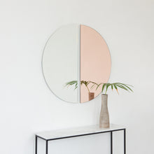 Set of 2 Luna™ Half Moon Mixed Tinted Silver + Rose Gold (Peach) Semi-circular Frameless Mirrors