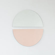 Set of 2 Luna™ Half Moon Mixed Tinted Silver + Rose Gold (Peach) Semi-circular Frameless Mirrors