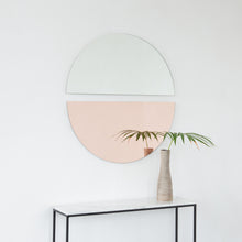 Set of 2 Luna™ Half Moon Mixed Tinted Silver + Rose Gold (Peach) Semi-circular Frameless Mirrors