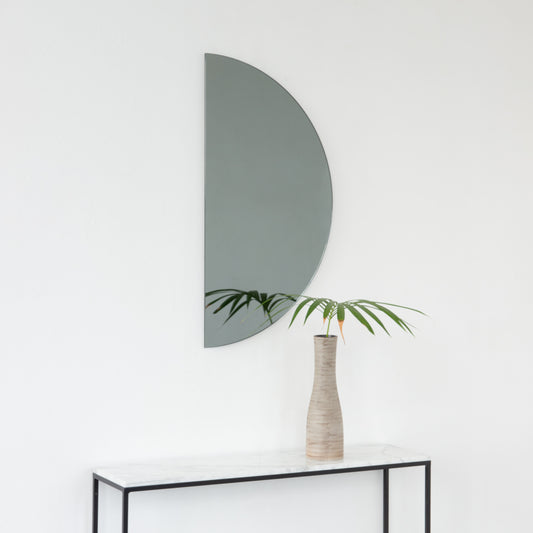 Ex-Display Luna™ Half Moon Semi-circular Black Tinted Frameless Mirror, Large