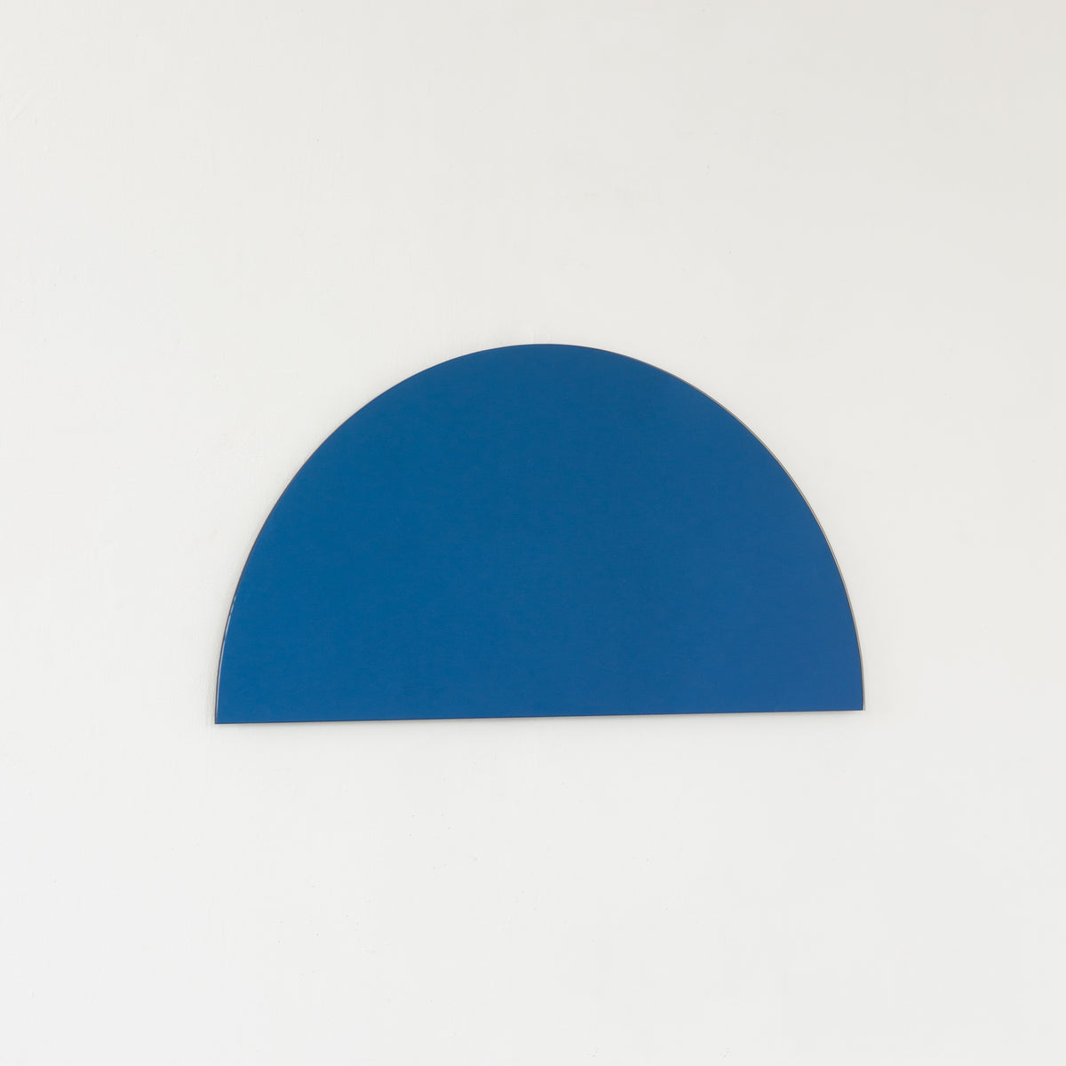 Luna™ Half-Moon Semi-circular Blue Tinted Contemporary Frameless Mirror