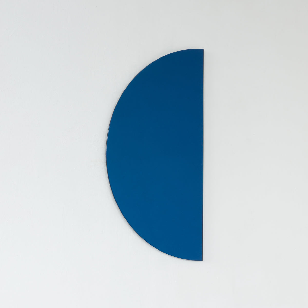 Luna™ Half-Moon Semi-circular Blue Tinted Contemporary Frameless Mirror