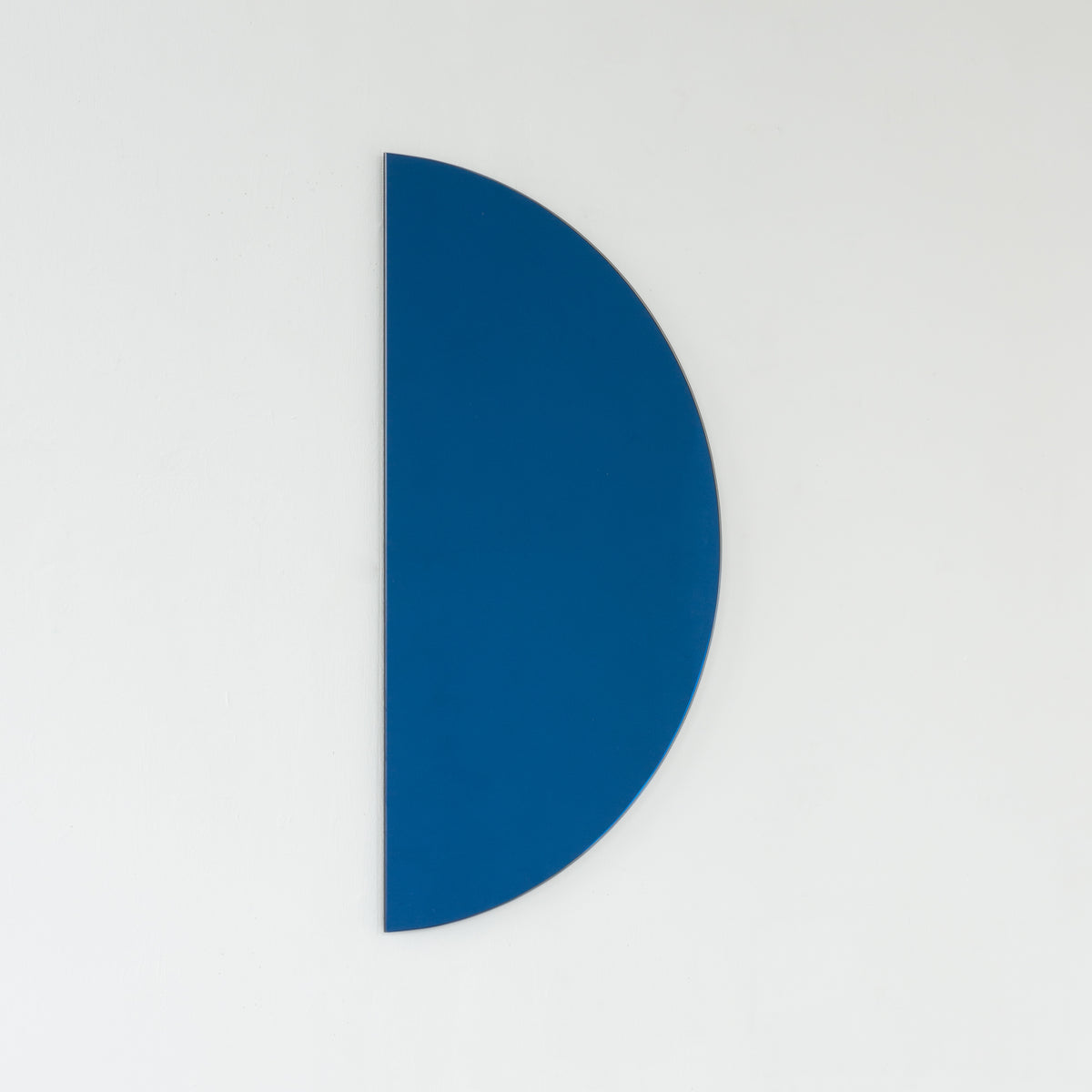 Ex-Display Luna™ Half-Moon Semi-circular Blue Tinted Contemporary Frameless Mirror, Large