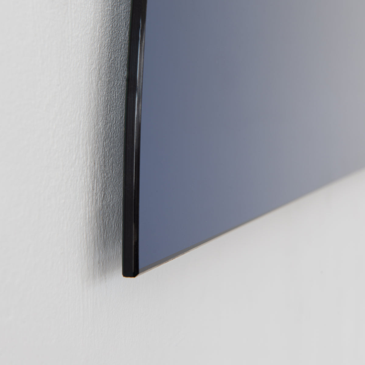 Luna™ Half-Moon Semi-circular Blue Tinted Contemporary Frameless Mirror