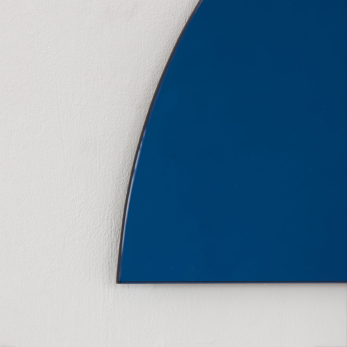 Luna™ Half-Moon Semi-circular Blue Tinted Contemporary Frameless Mirror