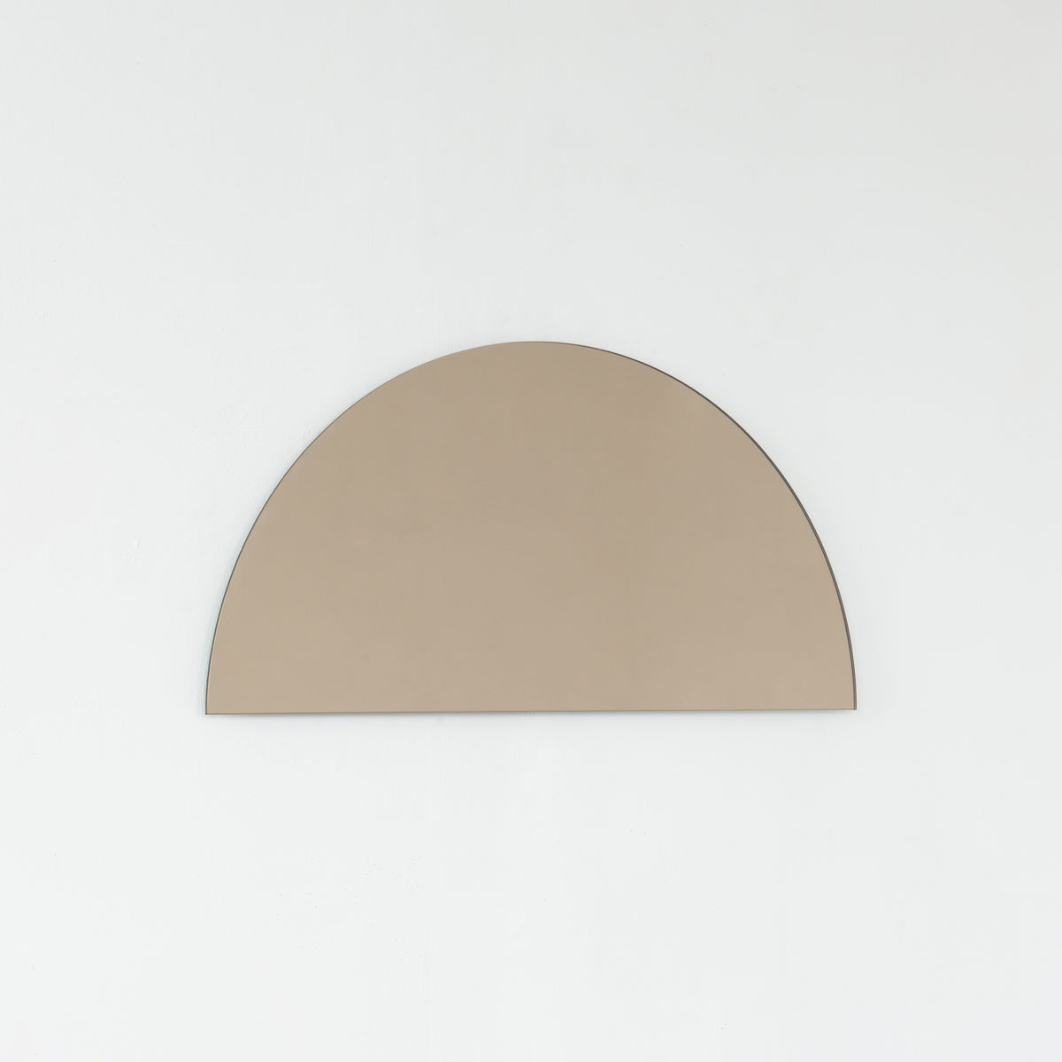 Luna™ Half Moon Semi-circular Bronze Tinted Modern Frameless Mirror