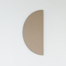 Luna™ Half Moon Semi-circular Bronze Tinted Modern Frameless Mirror