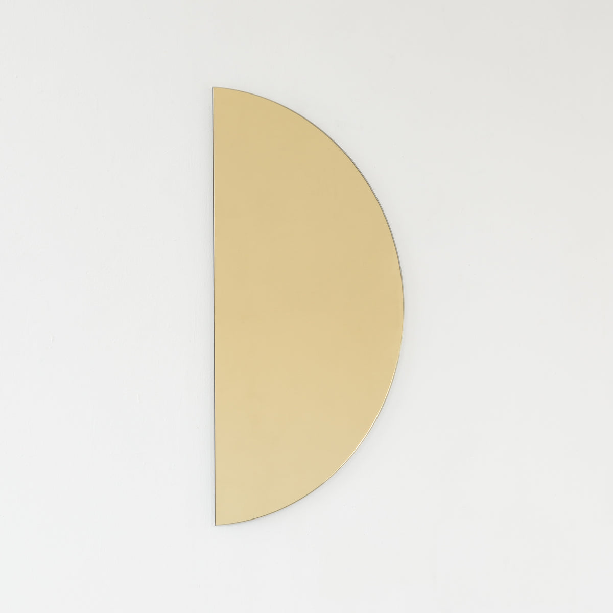 Luna™ Half Moon Semi-circular Gold Tinted Minimalist Frameless Mirror