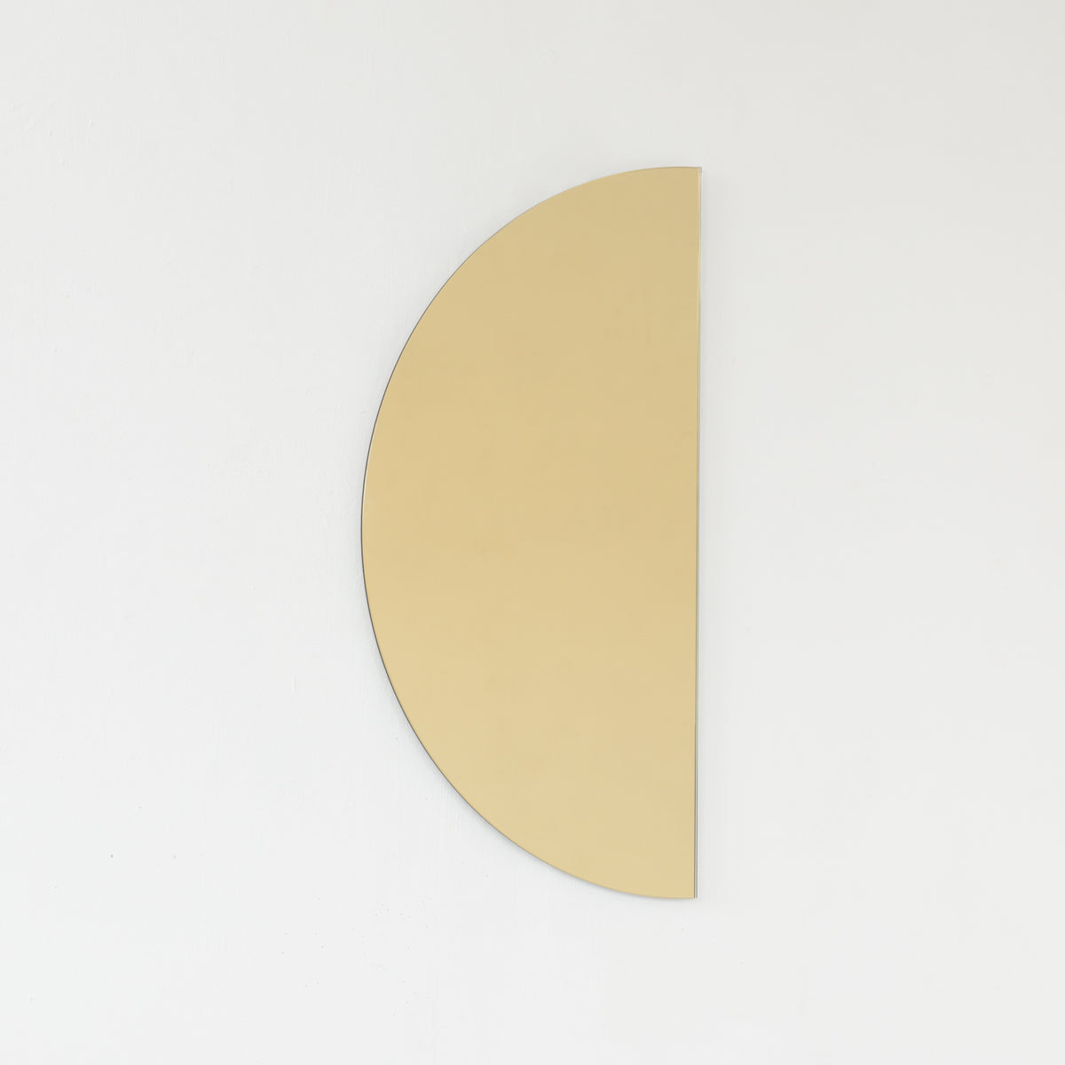 Luna™ Half Moon Semi-circular Gold Tinted Minimalist Frameless Mirror