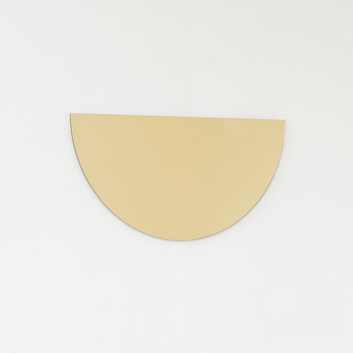 Luna™ Half Moon Semi-circular Gold Tinted Minimalist Frameless Mirror