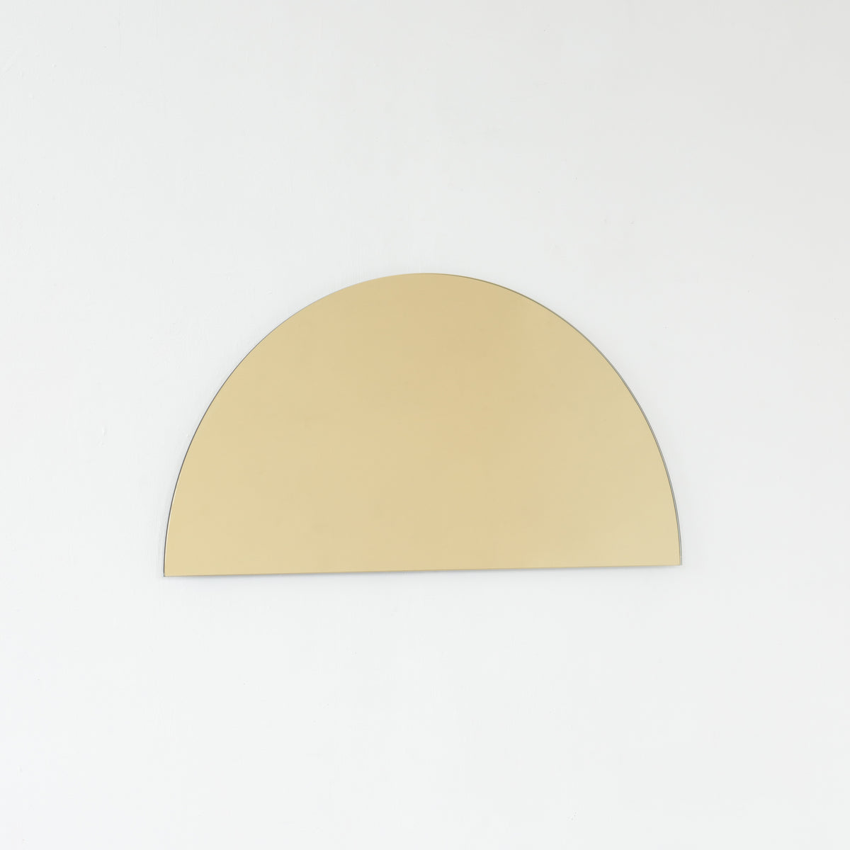 Luna™ Half Moon Semi-circular Gold Tinted Minimalist Frameless Mirror