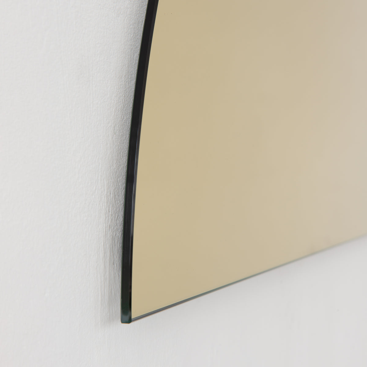 Luna™ Half Moon Semi-circular Gold Tinted Minimalist Frameless Mirror