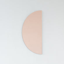 Luna™ Half Moon Semi-circular Rose Gold / Peach Tinted Frameless Mirror