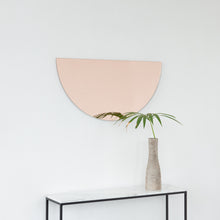 Luna™ Half Moon Semi-circular Rose Gold / Peach Tinted Frameless Mirror