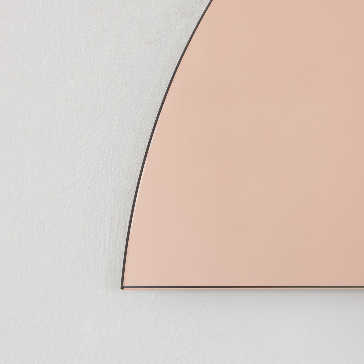Luna™ Half Moon Semi-circular Rose Gold / Peach Tinted Frameless Mirror