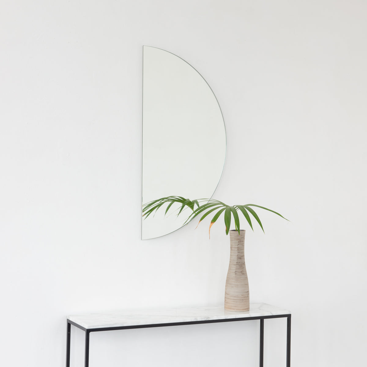 Luna™ Half Moon Semi-circular Minimalist Frameless Mirror