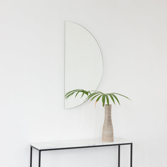 Luna™ Half Moon Semi-circular Minimalist Frameless Mirror