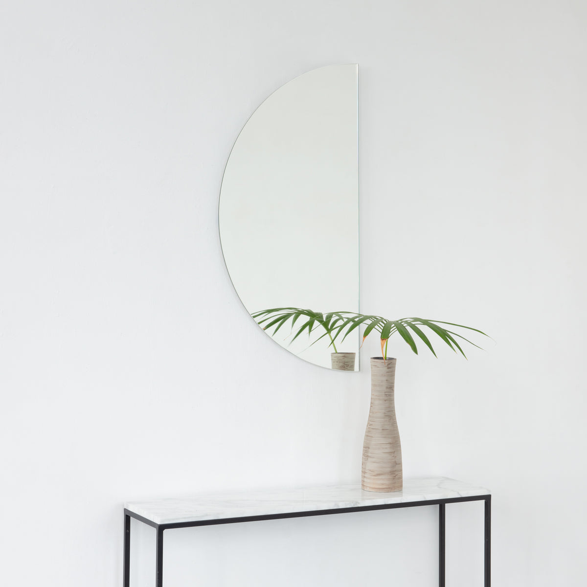 Luna™ Half Moon Semi-circular Minimalist Frameless Mirror