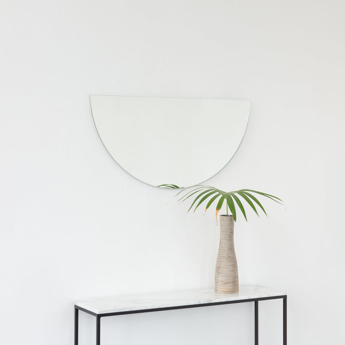 Luna™ Half Moon Semi-circular Minimalist Frameless Mirror