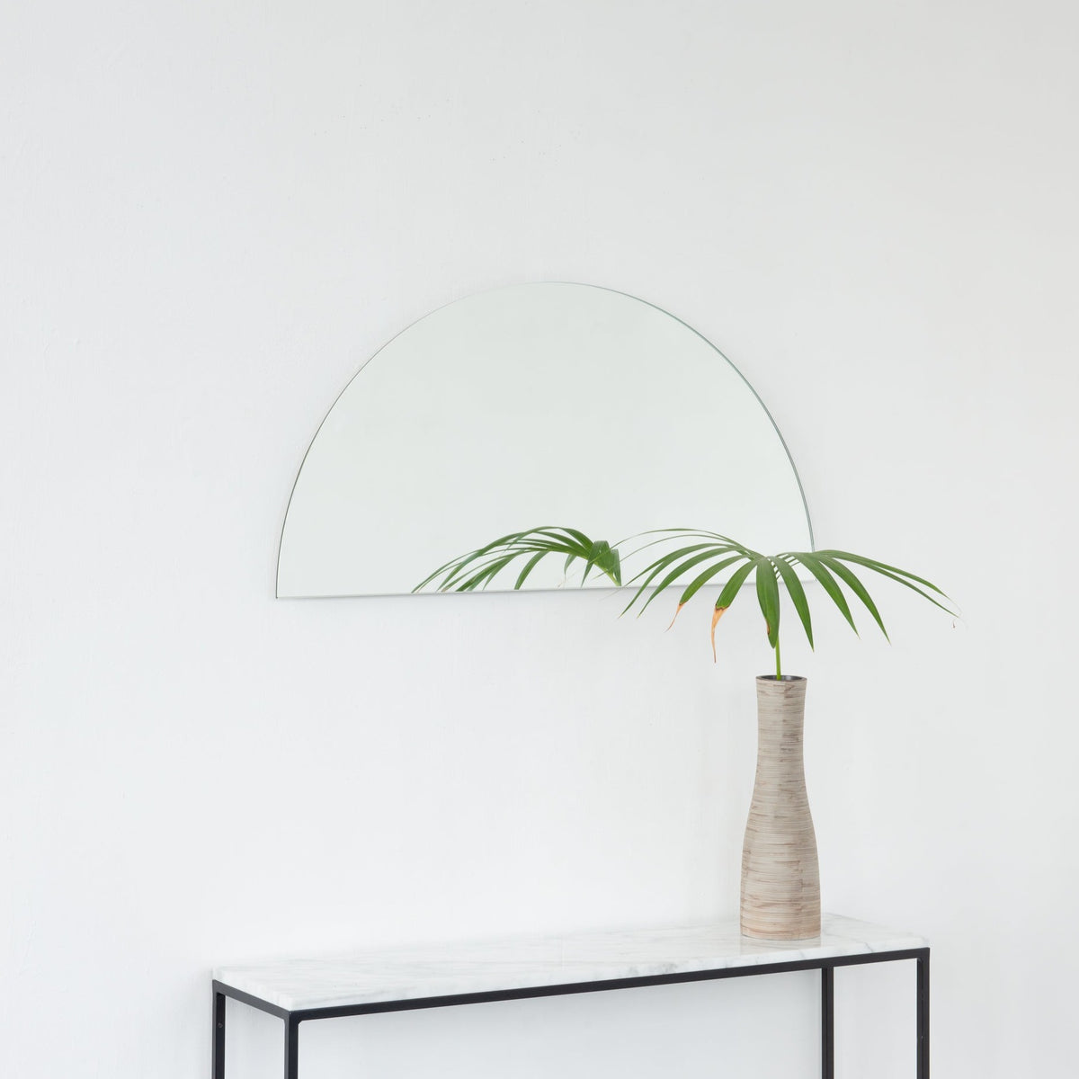 Luna™ Half Moon Semi-circular Minimalist Frameless Mirror