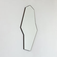 In Stock Octagonal Bapa™ Irregular shaped Art Deco Mirror with a Bronze Patina Frame