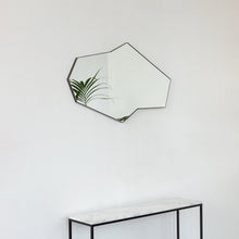 In Stock Octagonal Bapa™ Irregular shaped Art Deco Mirror with a Bronze Patina Frame