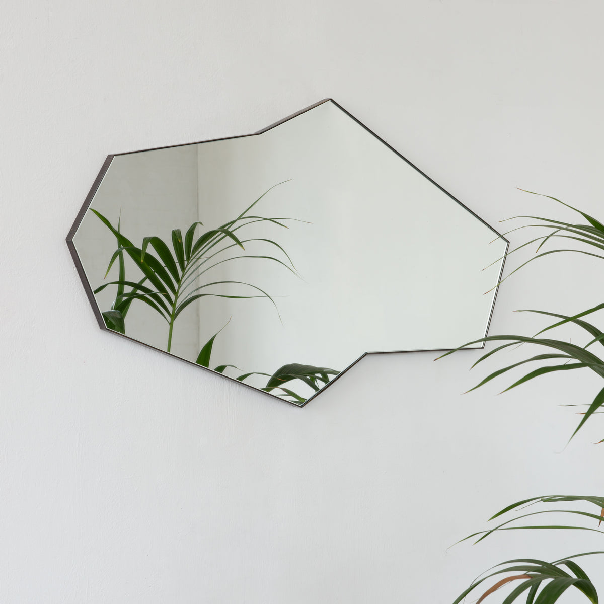Octagon Bapa™ Irregular shaped Art Deco Mirror with a Bronze Patina Frame