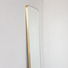 Wall Leaning Quadris™ Floor Mirror with a Bronze Patina Brass Frame