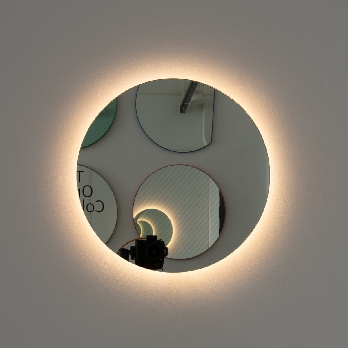 Orbis™ Back Illuminated Round Minimalist Frameless Mirror