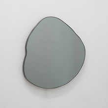 Ergon™ Organic Shaped Illuminated Contemporary Mirror with Blackened Stainless Steel Frame