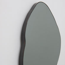 Ergon™ Organic Shaped Illuminated Contemporary Mirror with Blackened Stainless Steel Frame