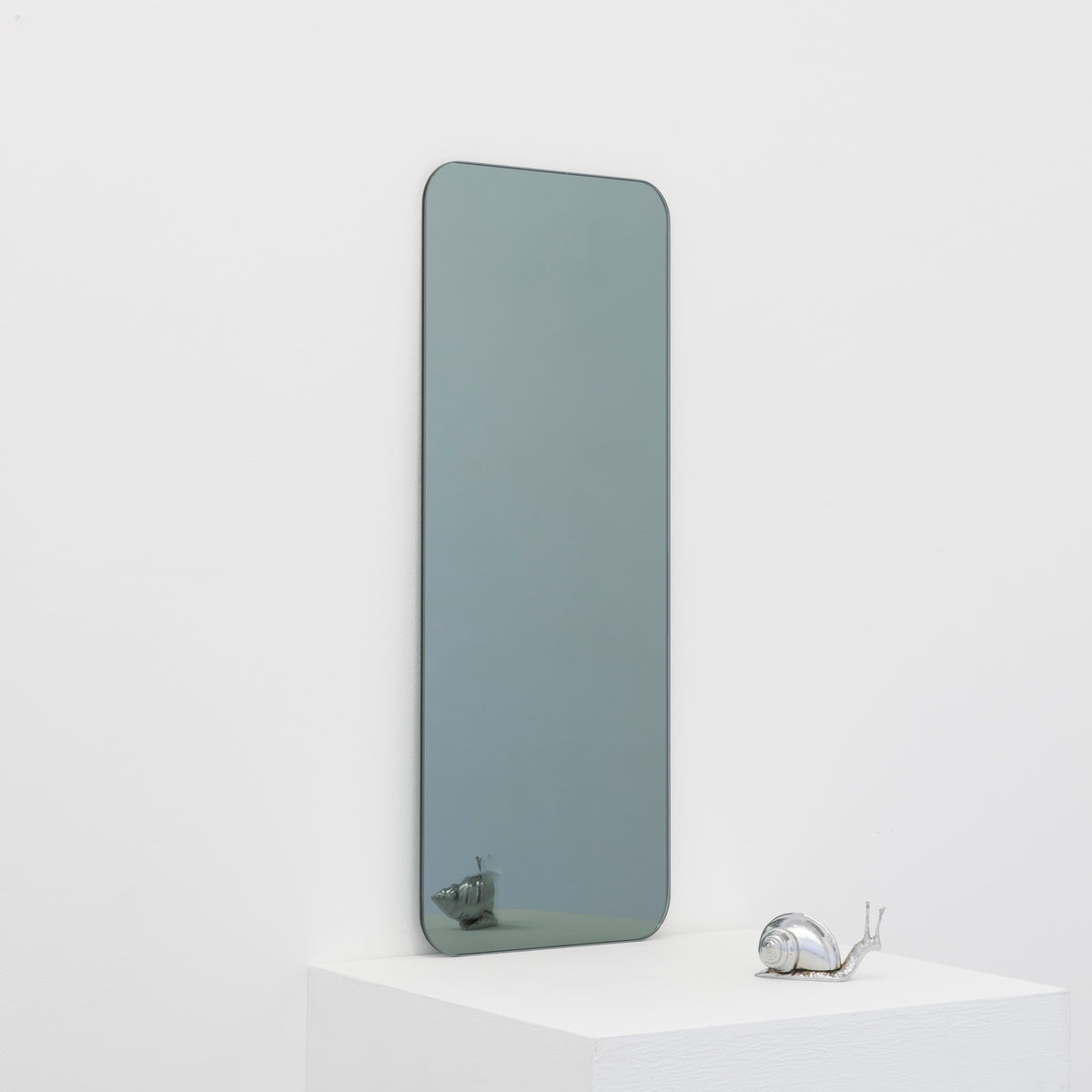 Minimalist Rectangular Frameless Black Tinted Mirror