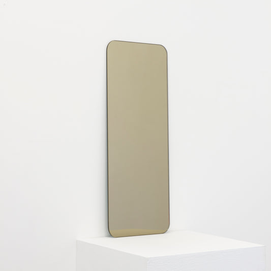 Ex-Display Quadris™ Rectangular Bronze Tinted Contemporary Frameless Mirror with Floating Effect