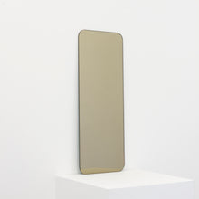 In Stock Quadris™ Rectangular Bronze Tinted Contemporary Frameless Mirror with Floating Effect