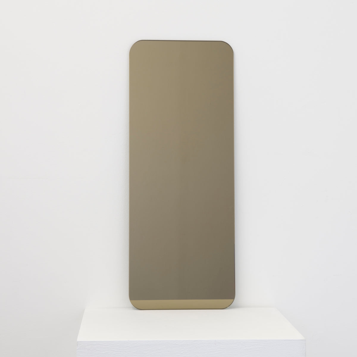 Ex-Display Quadris™ Rectangular Bronze Tinted Contemporary Frameless Mirror with Floating Effect