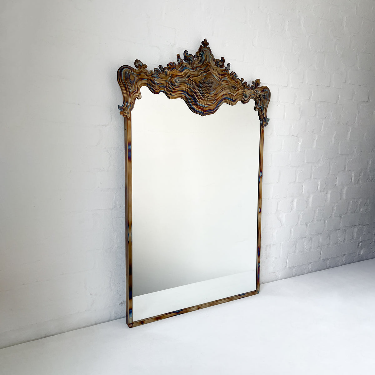 Asturias special edition mirror with a stunning tempered stainless steel frame
