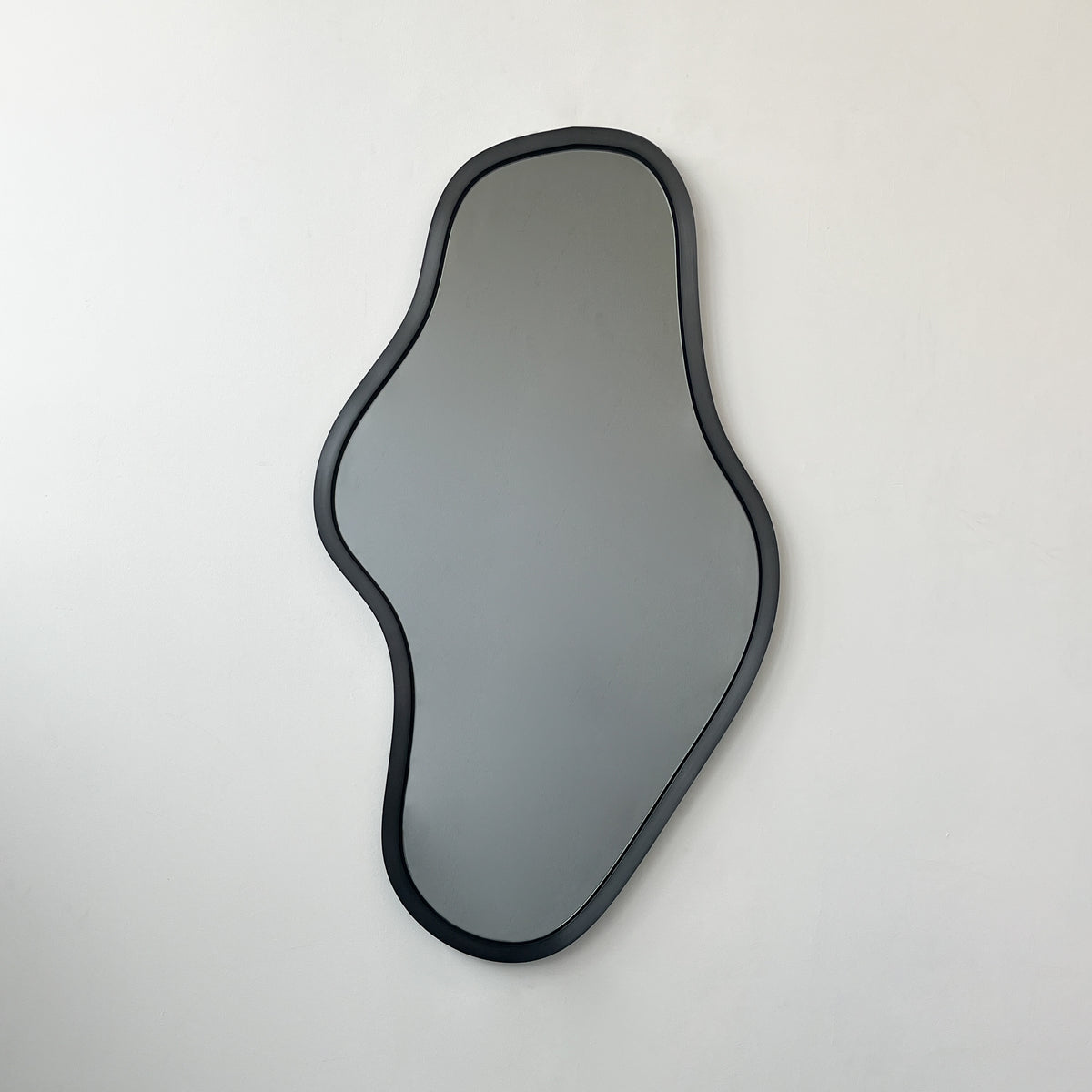 Bapa™ Freeform Organic Black Tinted Mirror with a Blackened Metal Frame