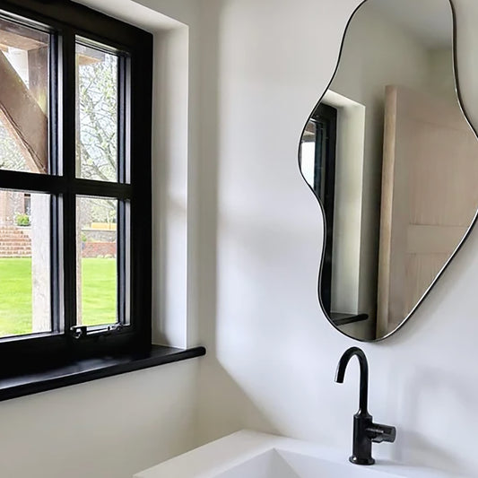 Bapa™ Freeform Organic Mirror with a Bronze Patina Frame